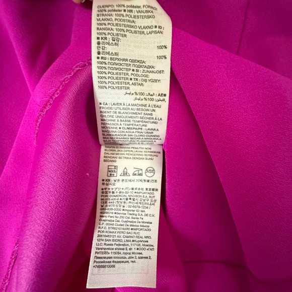 V-Neck Bell Sleeve Mini Dress Womens 10 Magenta NWT 783961-00 - Picture 6 of 8